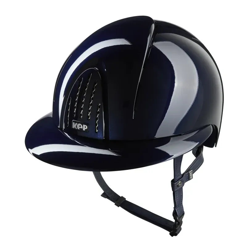 KEP - Casque Smart Nova - Bleu brillant - Visière polo - jugulaire bleue