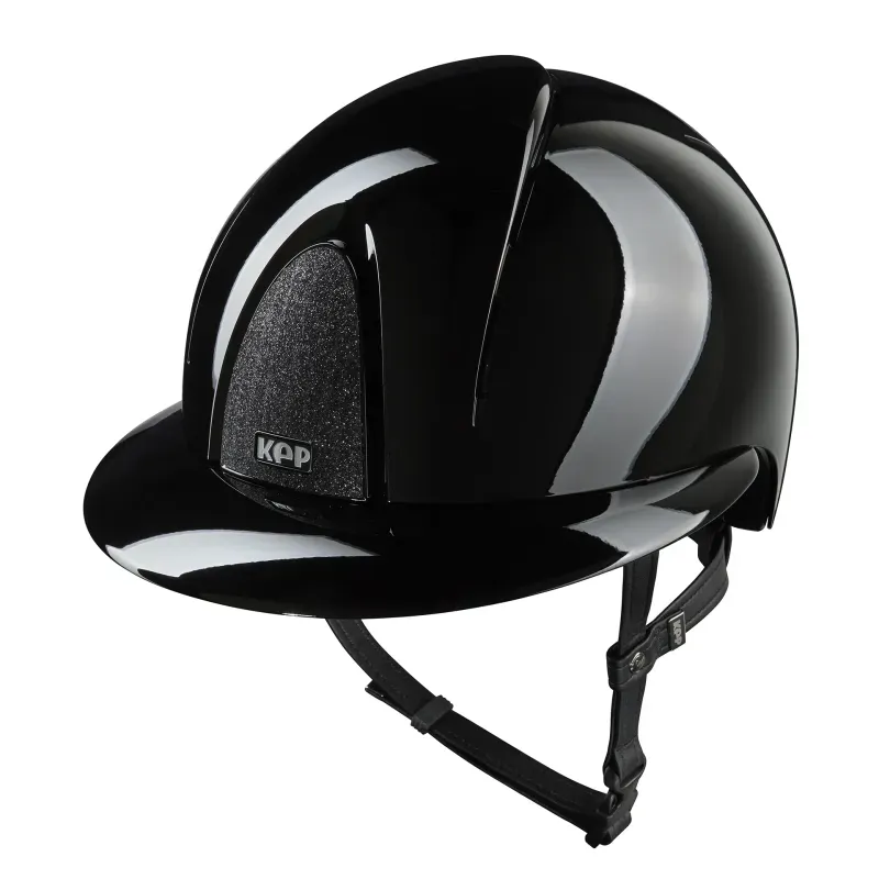 KEP - Casque Smart Nova - Star - Noir brillant - Visière polo - jugulaire noire
