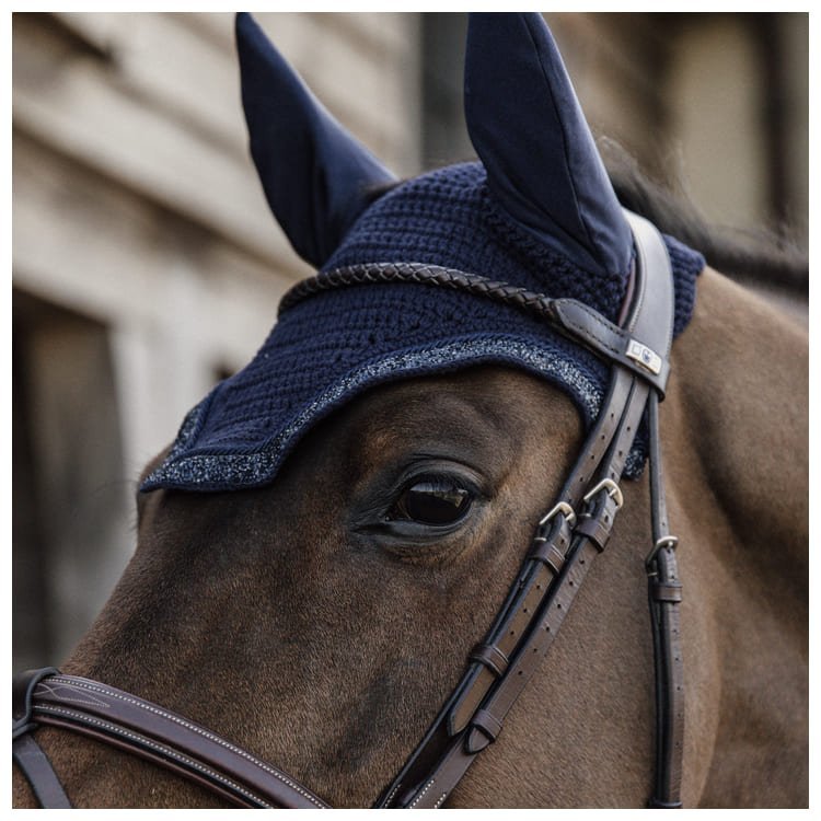 Kentucky Horsewear - Bonnet Glitter Stone - Bleu Marine - Anti-bruit - Soundless – Image 3