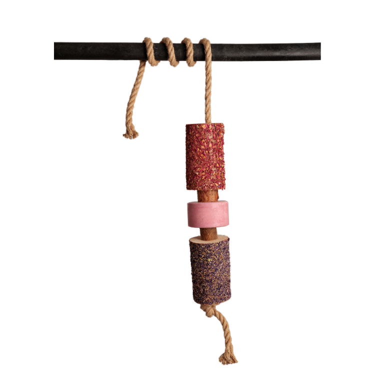 Kentucky - Jouet en bois relaxant pour cheval avec pierre à sel - Sammy