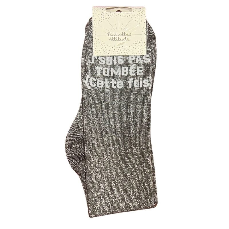 Paillettes Attitude - Chaussettes d'équitation "J'suis pas tombée (cette fois)"