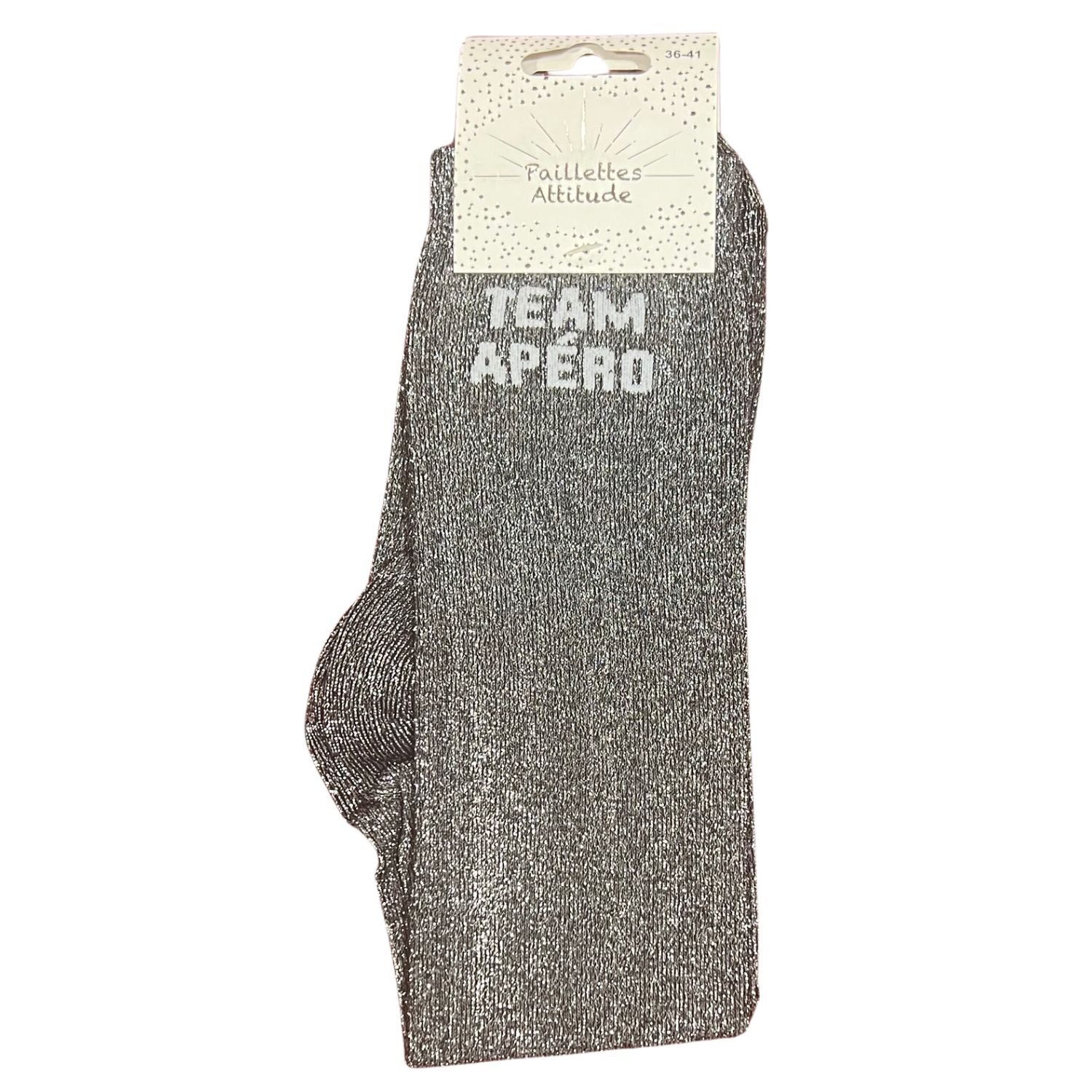 Paillettes Attitude - Chaussettes d'équitation "Team Apéro"