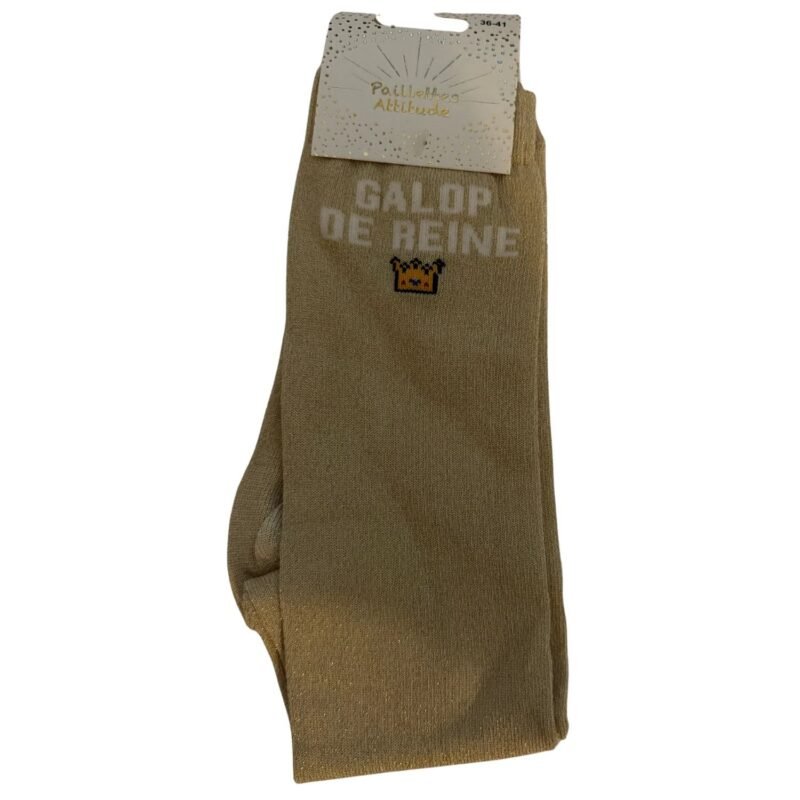 Paillettes Attitude - Chaussettes d'équitation "Galop de reine"