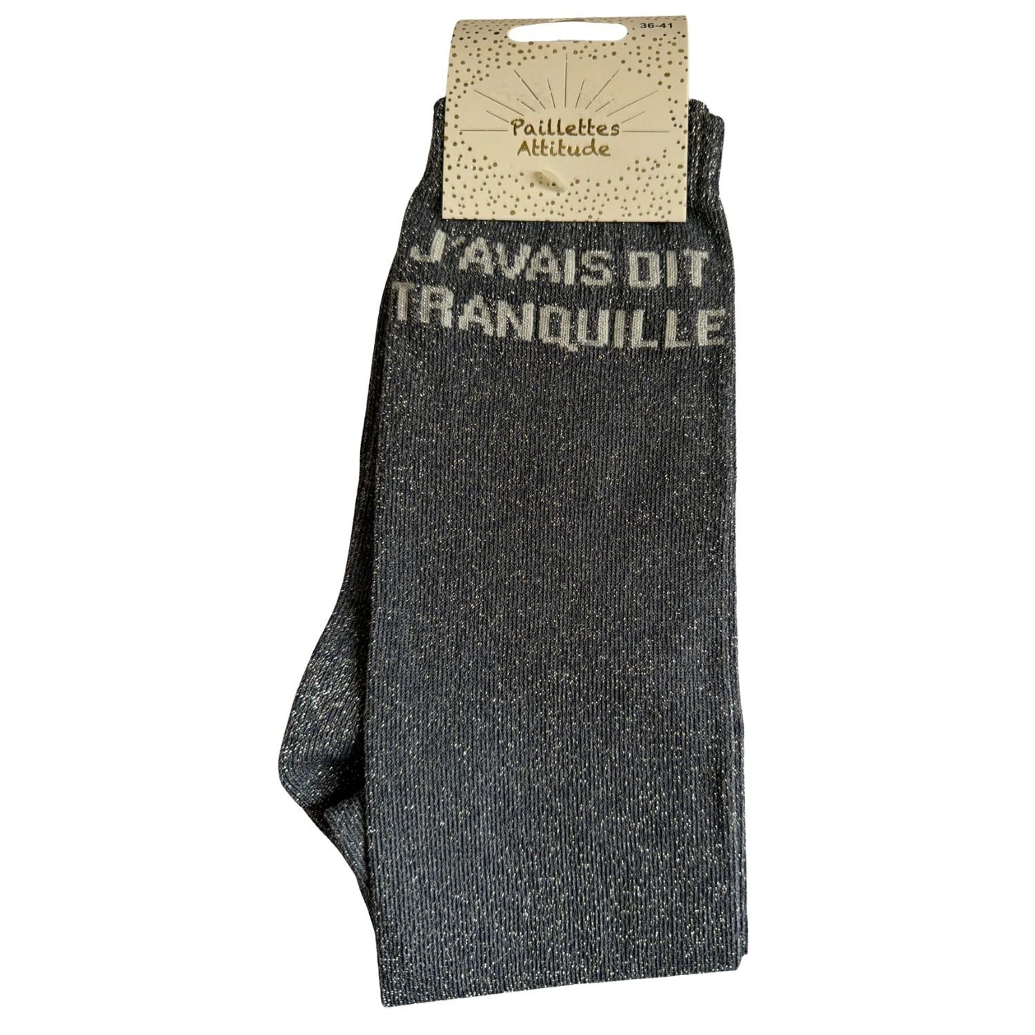 Paillettes Attitude - Chaussettes d'équitation "J'avais dit tranquille"
