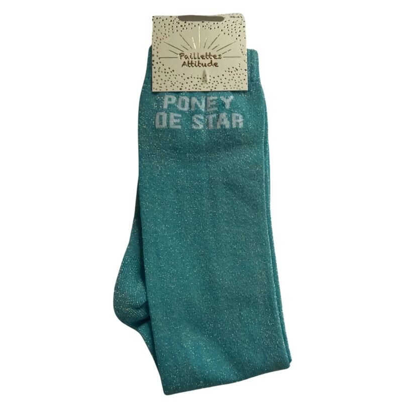 Paillettes Attitude - Chaussettes d'équitation "Poney de star"