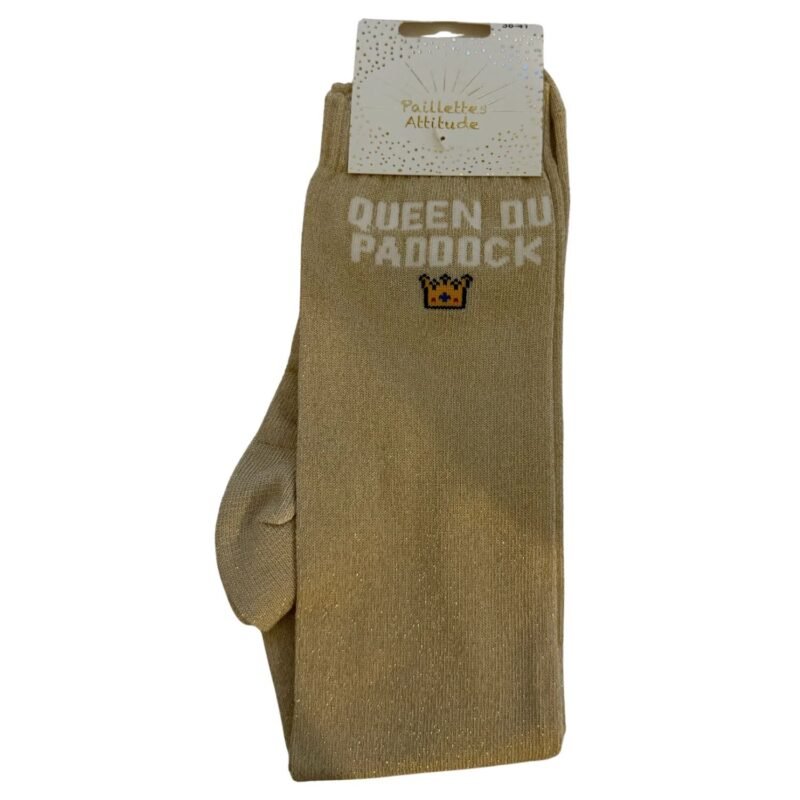 Paillettes Attitude - Chaussettes d'équitation "Queen du paddock"