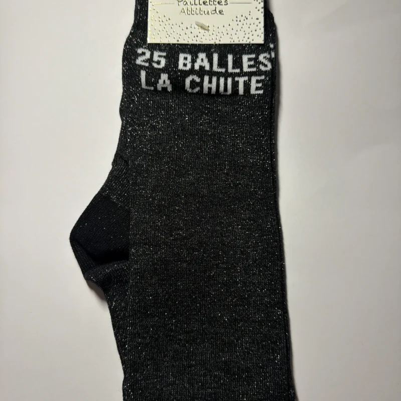 Paillettes Attitude - Chaussettes d'équitation "25 balles la chute"