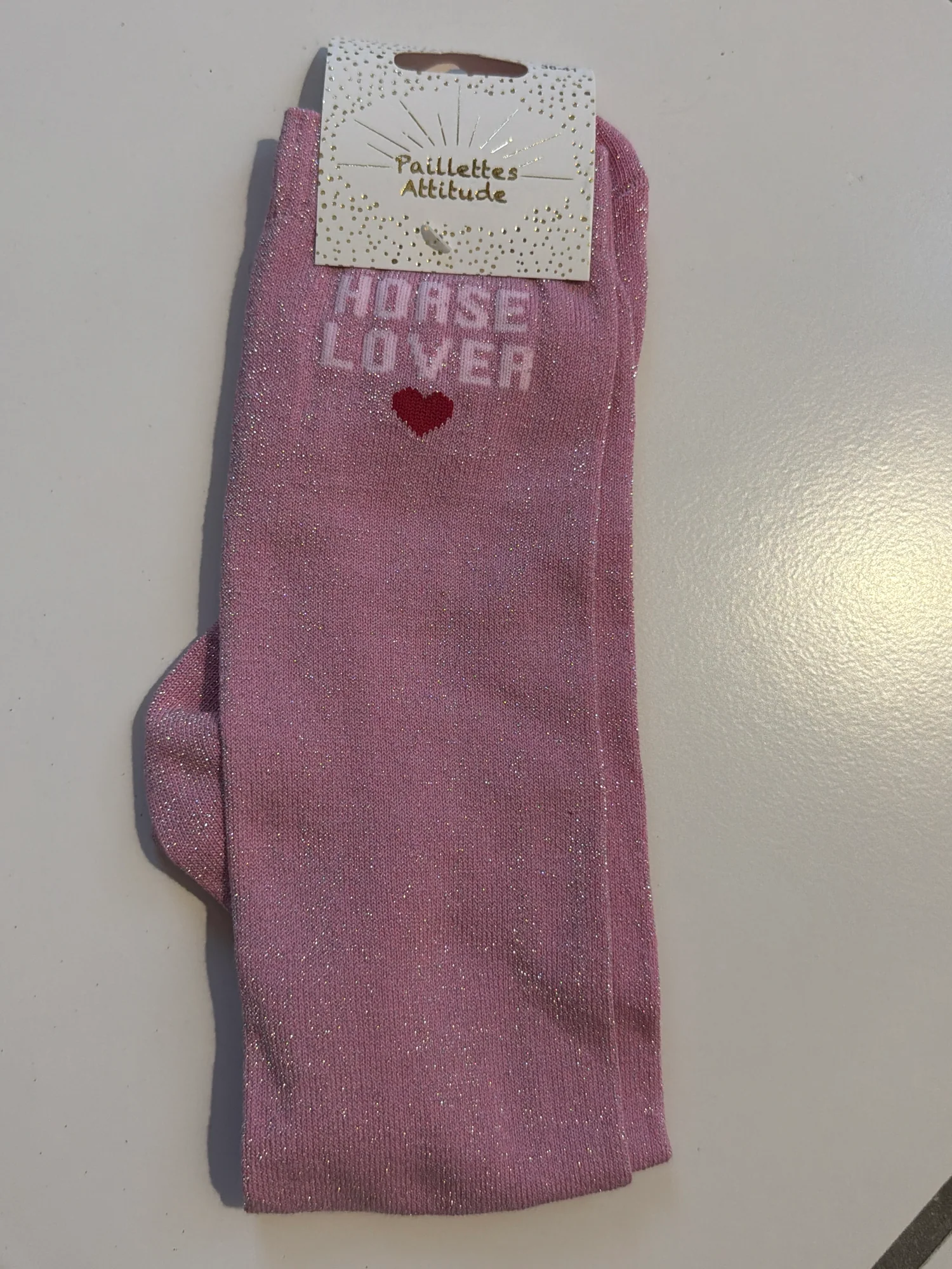 Paillettes Attitude - Chaussettes d'équitation "Horse lover"