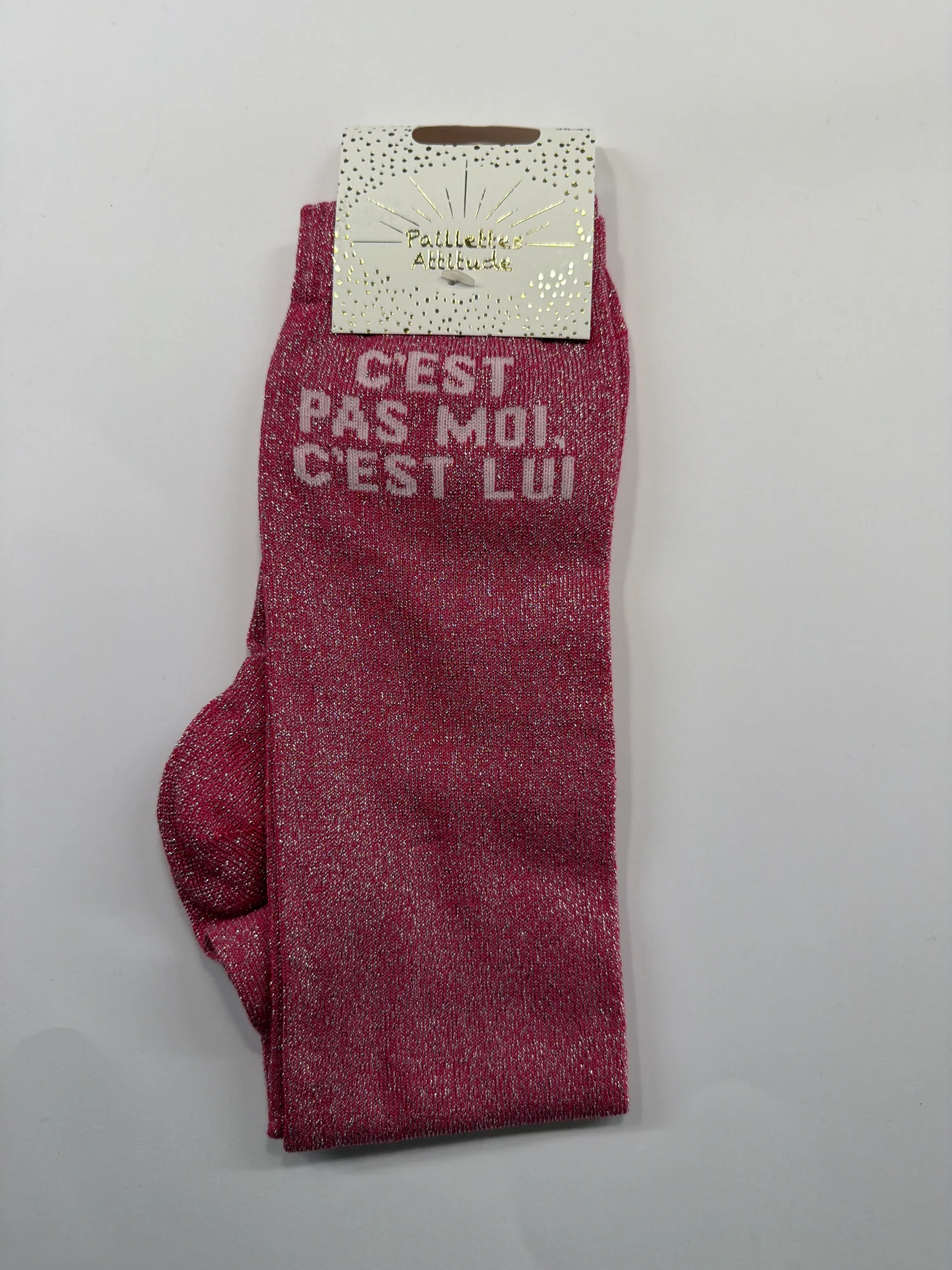 Paillettes Attitude - Chaussettes d'équitation "c'est pas moi, c'est lui"