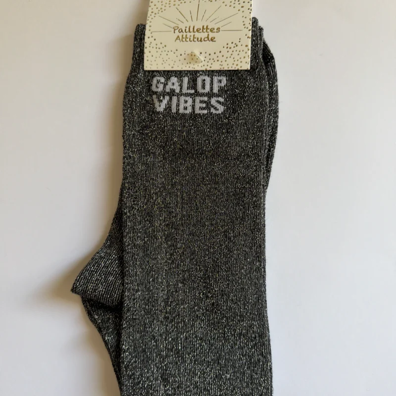 Paillettes Attitude - Chaussettes d'équitation "Galop vibes"
