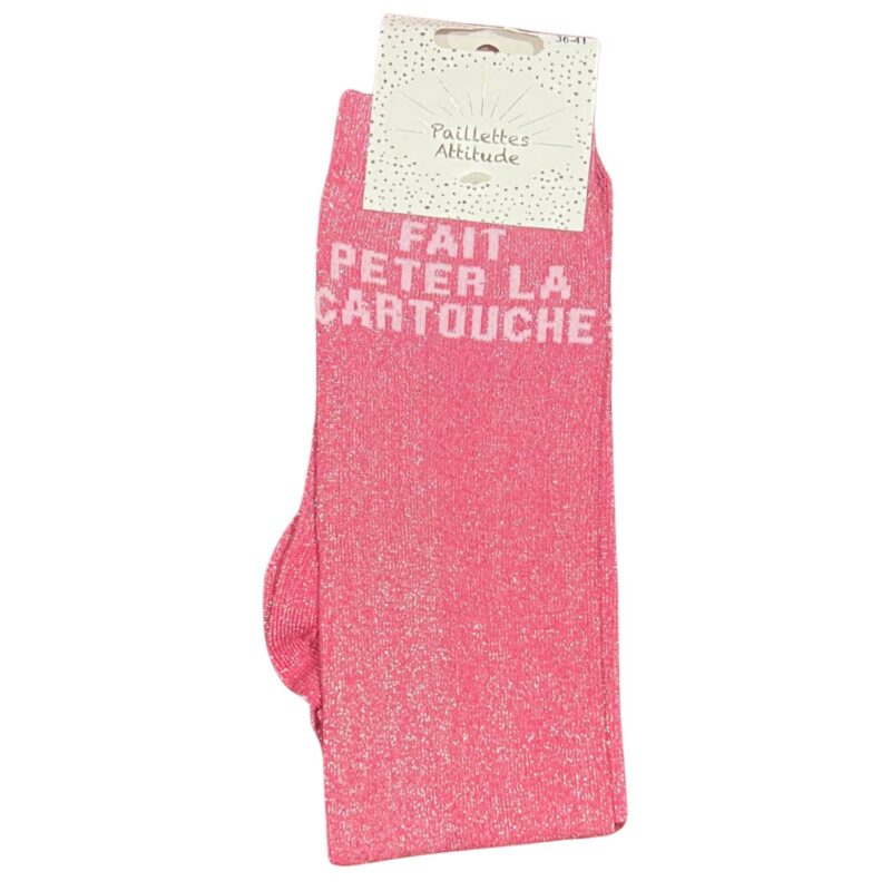 Paillettes Attitude - Chaussettes d'équitation "Fait peter la cartouche"