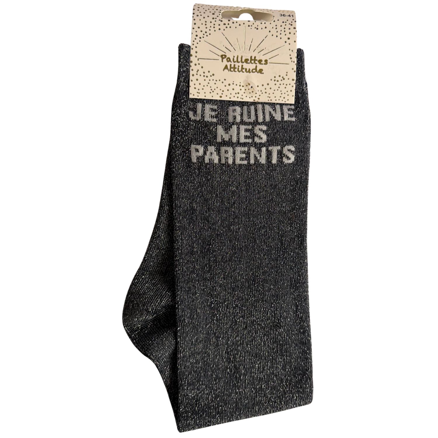 Paillettes Attitude - Chaussettes d'équitation "Je ruine mes parents" – Image 3