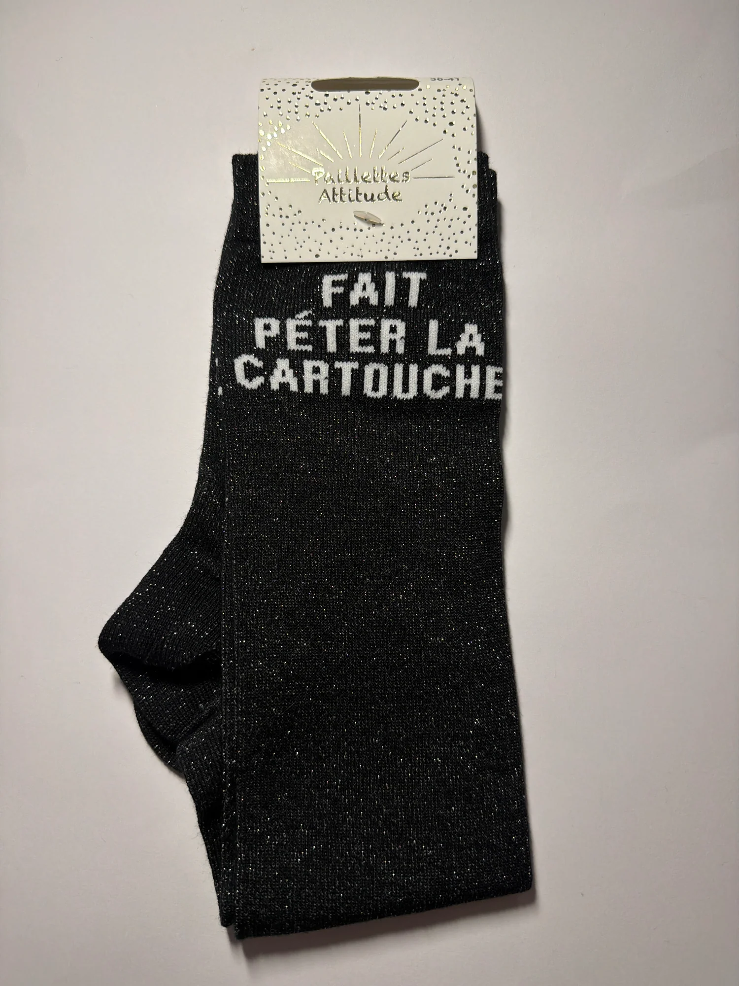 Paillettes Attitude - Chaussettes d'équitation "Fait peter la cartouche" – Image 2