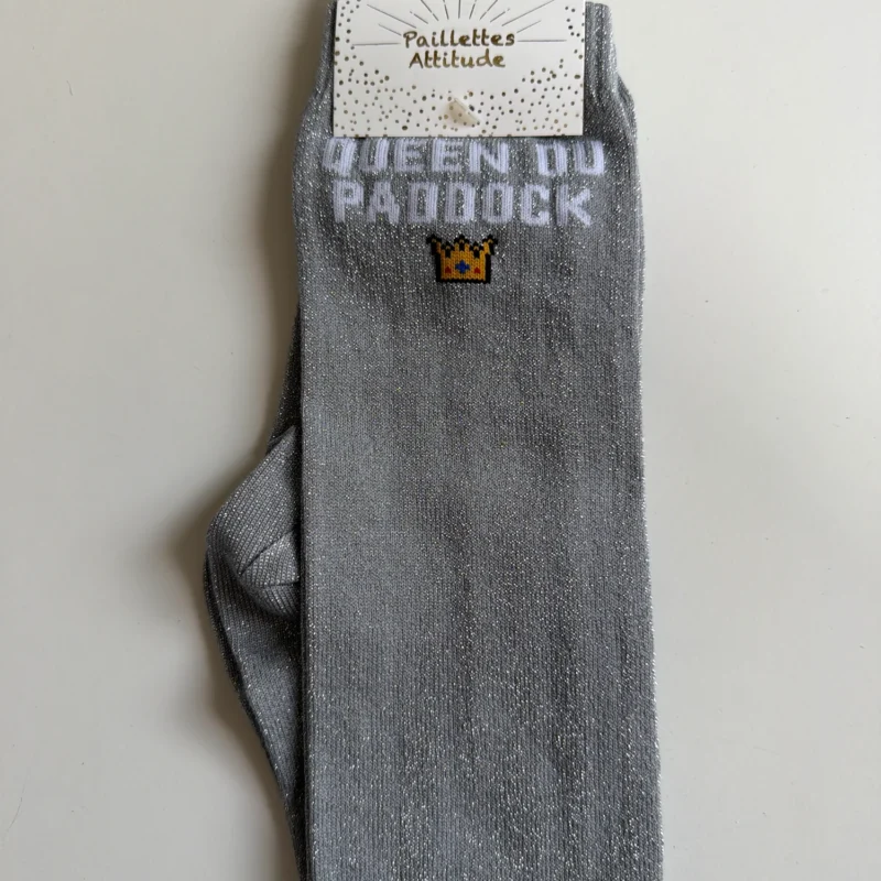 Paillettes Attitude - Chaussettes d'équitation "Queen du paddock"