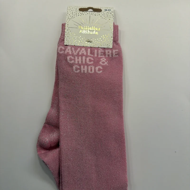 Paillettes Attitude - Chaussettes d'équitation "Cavalière chic & choc"