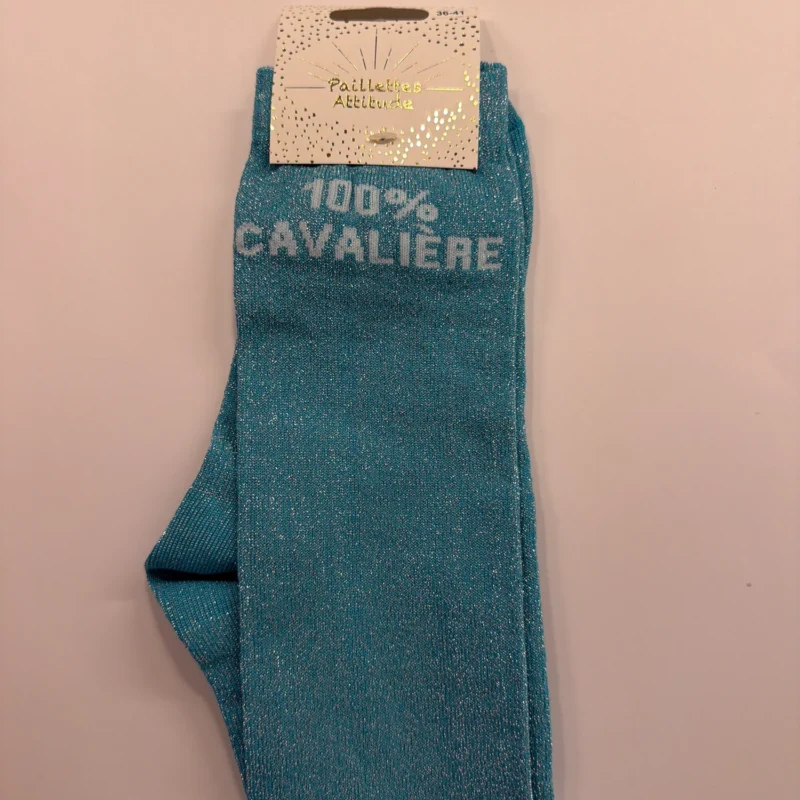 Paillettes Attitude - Chaussettes d'équitation "100% cavalière"