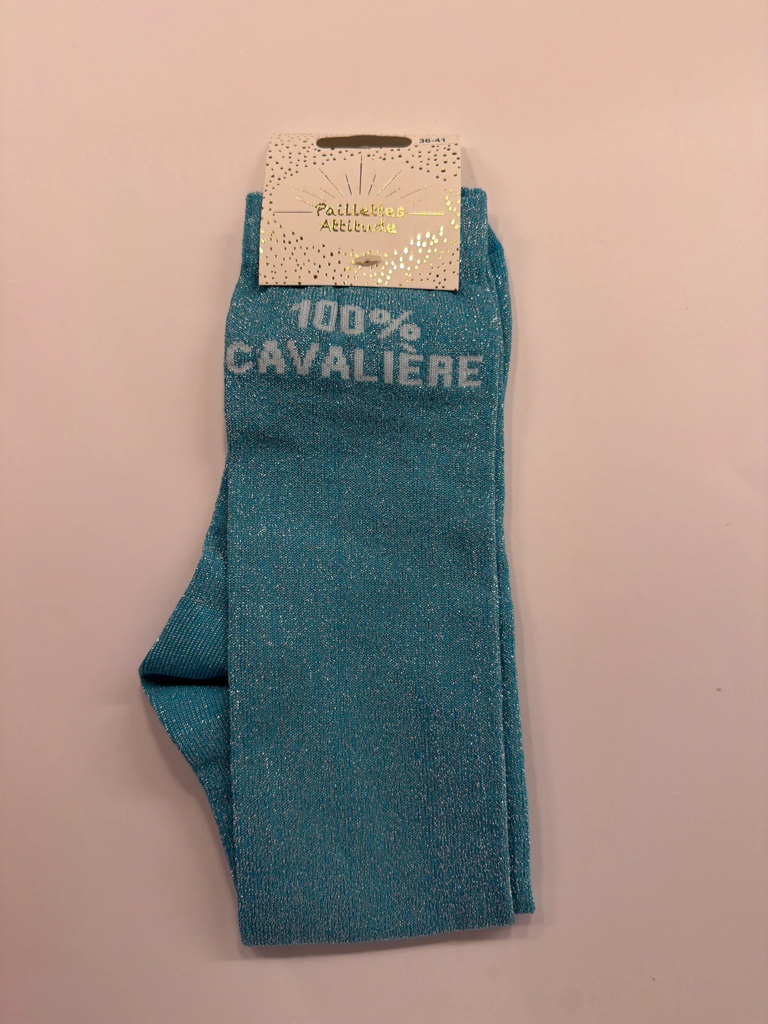 Paillettes Attitude - Chaussettes d'équitation "100% cavalière"