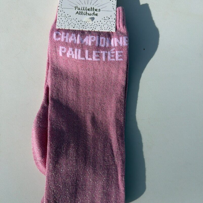 Paillettes Attitude - Chaussettes d'équitation "Championne pailletée"