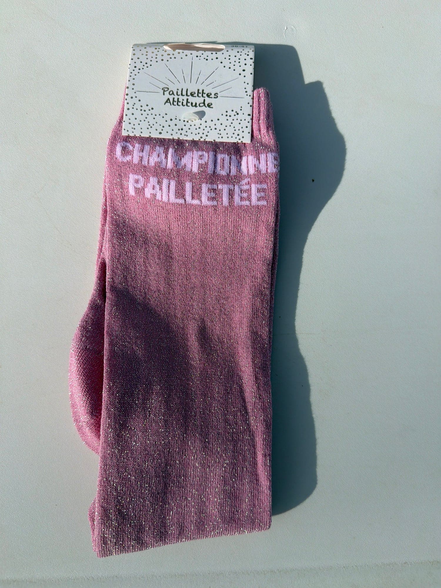 Paillettes Attitude - Chaussettes d'équitation "Championne pailletée"